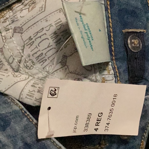 NWT There Abouts Girls Cheetah Print Jeans Size 4 - Picture 5 of 5